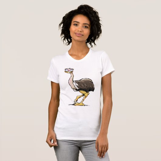 Funny Ostrich Womens T - Shirt (Vorne ganz)