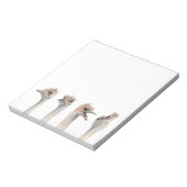 Funny Ostriches Aquarellbild Notizblock (Rotiert)