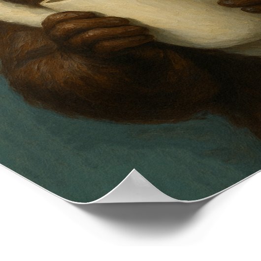 Funny Otter Coffee Art Wellness-Center Day Poster (Ecke)