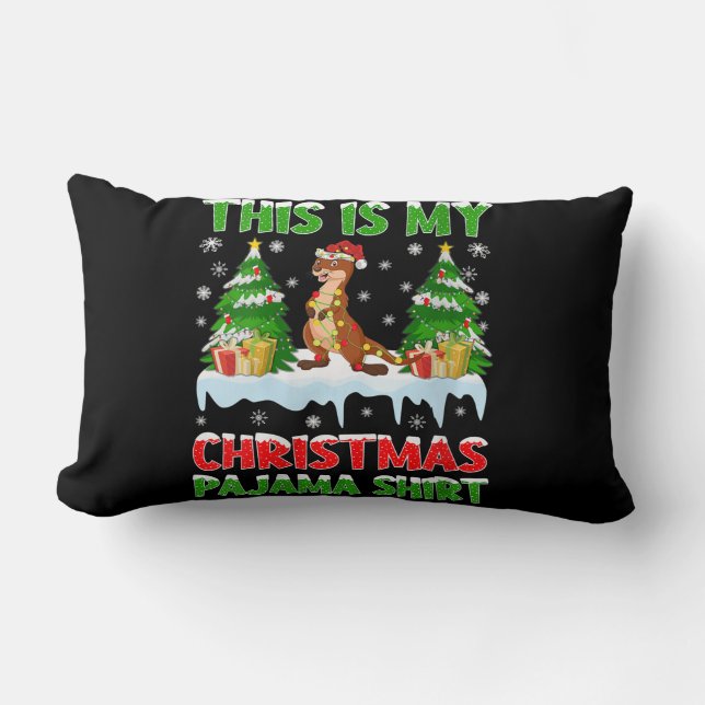 Funny Otter, das ist mein Weihnachts-Pajama Lendenkissen (Vorderseite)