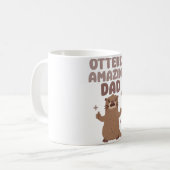 Funny Otter mit Mustache Phantastischen Vater Puff Kaffeetasse (Vorderseite Links)