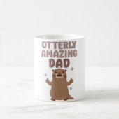 Funny Otter mit Mustache Phantastischen Vater Puff Kaffeetasse (Mittel)