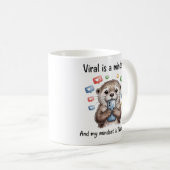 Funny Otter Nap Time Mug - Viral Mindset Coffee Cu Kaffeetasse (VorderseiteRechts)