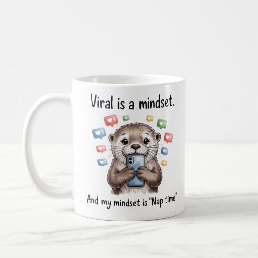 Funny Otter Nap Time Mug - Viral Mindset Coffee Cu Kaffeetasse (Links)