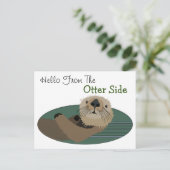 Funny Otter Postcard Postkarte (Stehend Vorderseite)