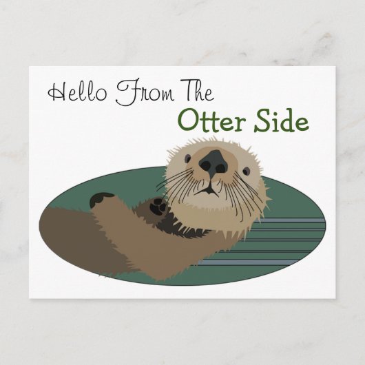 Funny Otter Postcard Postkarte (Vorderseite)