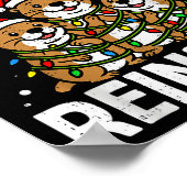 Funny Otter Reindeer Santa Christmas Animal Pun Xm Poster (Ecke)