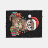 Funny Otter Santa Hat Animals Lovers Ugly Christma Fleecedecke (Vorderseite (Horizontal))