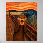 Funny Otter Scream Inspired Poster (Vorne)