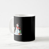 Funny Otter Snowman Christmas Tree Xmas Womens Men Kaffeetasse (Vorderseite Links)