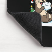 Funny Otter Snowman Christmas Tree Xmas Womens Men Mousepad (Ecke)