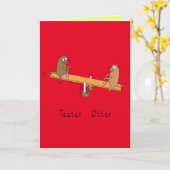 Funny Otter Teeter Totter Kids Karte (Gelbe Blume)