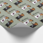 Funny Otter Wedding Cartoon Geschenkpapier (Ecke)