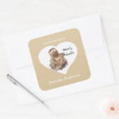 Funny Otterly Adororable Niedlich Otter Animal Buc Quadratischer Aufkleber (Umschlag)