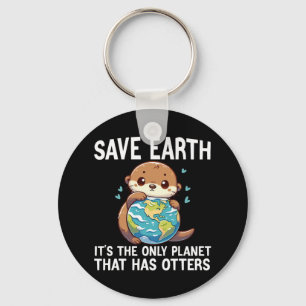 Funny Otters Earth Day Environmentalist Women Schlüsselanhänger