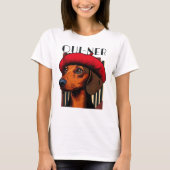 Funny Oui-Ner French Weiner Dog Lover T-Shirt (Vorderseite)