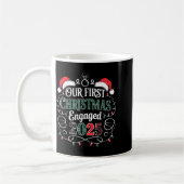 Funny Our First Christmas Engaged 2025 Couples Paj Kaffeetasse (Links)