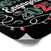 Funny Our First Christmas Engaged 2025 Couples Paj Poster (Ecke)