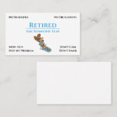 Funny Out Business Cartoon Frauenruhestand Visitenkarte (Vorne/Hinten)