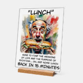 Funny Out zum Mittagessen Akryllische Unterschrift Acrylschild (Winkel)