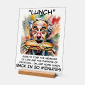 Funny Out zum Mittagessen Akryllische Unterschrift Acrylschild (Winkel)