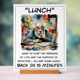 Funny Out zum Mittagessen Akryllische Unterschrift Acrylschild