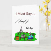 Funny Outdoor Ham Operator Geburtstagkarte Karte (Gelbe Blume)