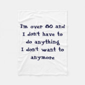 Funny Over 80 Dont Have To Do Fleecedecke (Vorderseite)