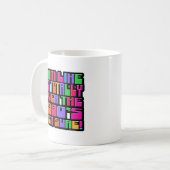 Funny Over Achtzig Flashback Motto Kunst Kaffeetasse (Vorderseite Links)
