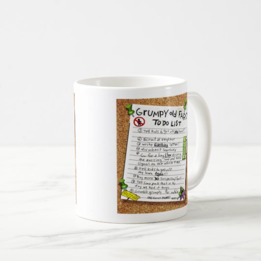Funny Over Hill Birtday Gift - Grumpy Alte Furz Kaffeetasse (VorderseiteRechts)