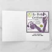 Funny Over Hill Birthday Karte (Innenseite)