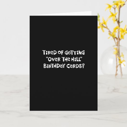 Funny "Over Hill" Geburtstag Karte (Gelbe Blume)