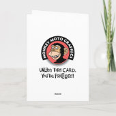 Funny "Over Hill" Geburtstag Karte (Rückseite)