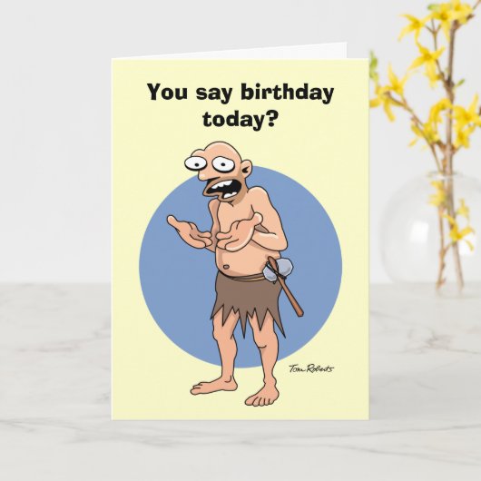 Funny "Over Hill" Geburtstag Karte (Gelbe Blume)