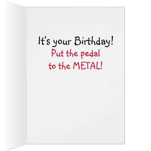 Funny "Over Hill" Geburtstagskarte (Innen (Rechts))