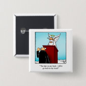 Funny Over Hill Spaß Birthday Button (Vorne & Hinten)