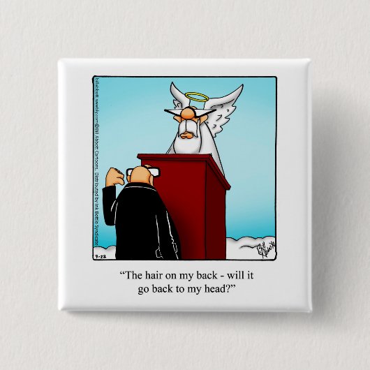 Funny Over Hill Spaß Birthday Button (Vorderseite)