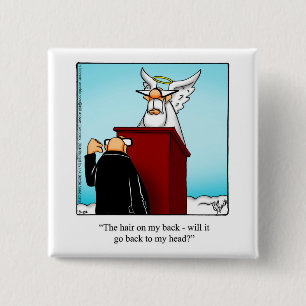 Funny Over Hill Spaß Birthday Button