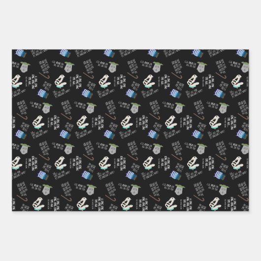 Funny Over Hill Wrapping Paper Geschenkpapier Set (Vorderseite 3)