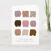 Funny Over Moon Hinterns Grußkarte Karte (Vorderseite)