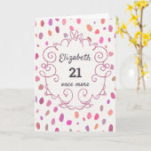 Funny Over the Hill 21 wieder Geburtstagsparty Karte (Gelbe Blume)