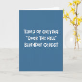 Funny "Over the Hill" 59. Geburtstag Karte (Gelbe Blume)