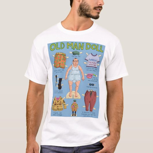 FUNNY Over the Hill - Alte MAN Paper Doll. T-Shirt (Vorderseite)