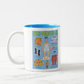 FUNNY Over the Hill - Alte MAN Paper Doll. Zweifarbige Tasse (Links)