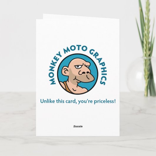 Funny Over the Hill Birthday Card Karte (Rückseite)