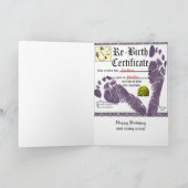 Funny over the hill Birthday Karte (Innenseite)