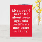 Funny over the hill Birthday Karte (Gelbe Blume)