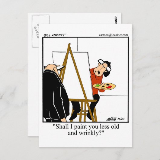 Funny Over the Hill Birthday Postcard Postkarte (Vorne/Hinten)