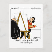 Funny Over the Hill Birthday Postcard Postkarte (Vorderseite)