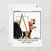 Funny Over the Hill Birthday Postcard Postkarte (Vorne/Hinten)